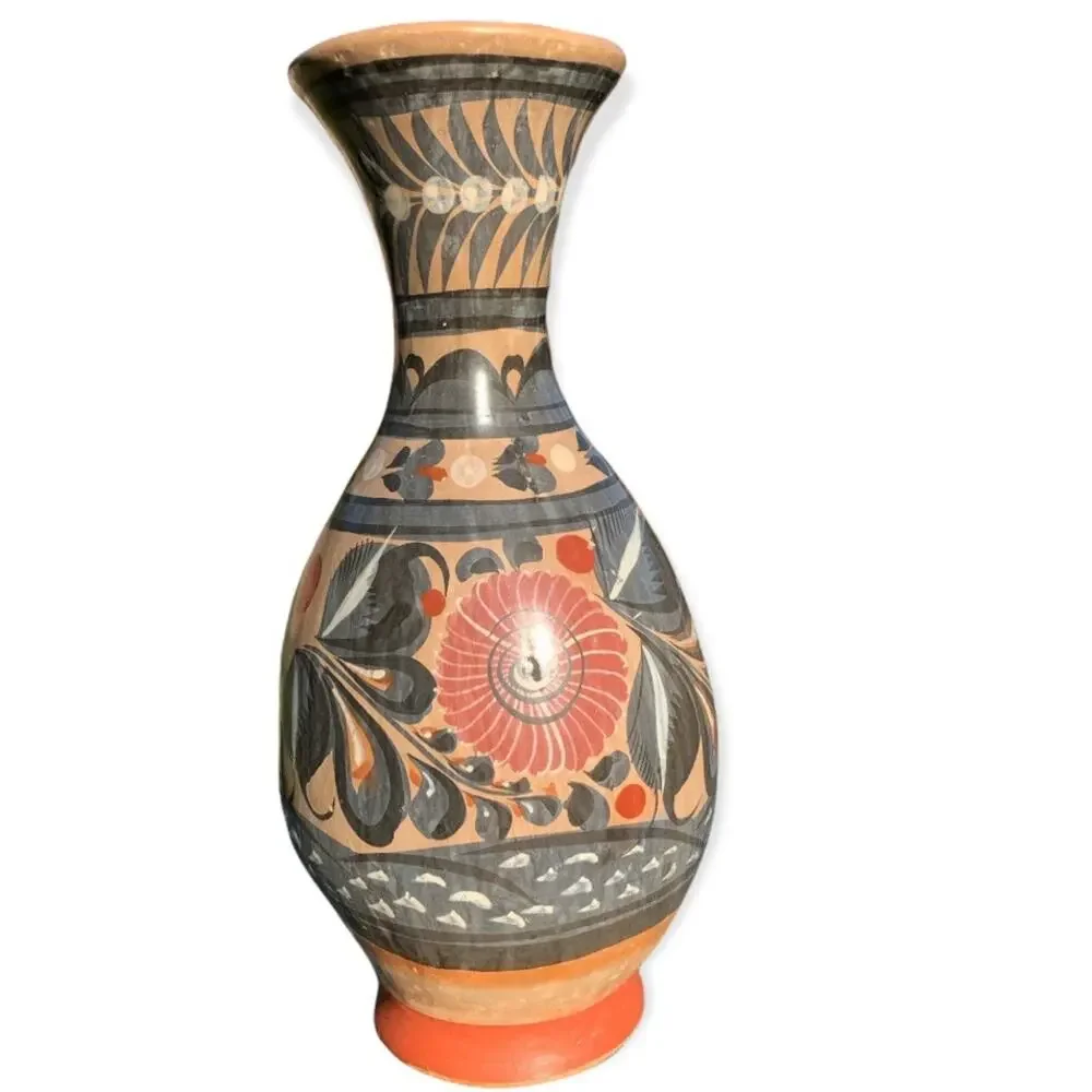 Vintage Handmade Tonala Ceramic Vase